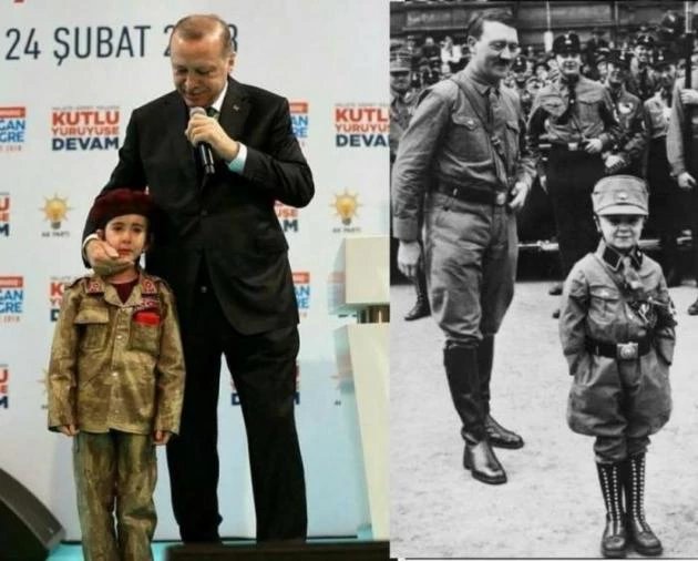 Η φωτογραφία που συγκρίνει τον Ερντογάν με τον Χίτλερ και κάνει το γύρο του διαδικτύου
